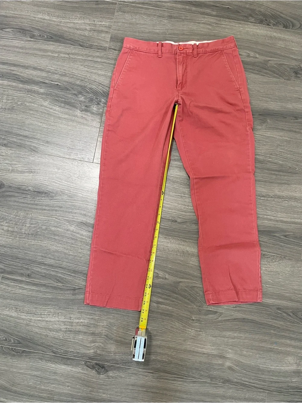 J. Crew Chinos Nantucket Red Men’s Size 31x30 Flat Front Straight Fit Khakis